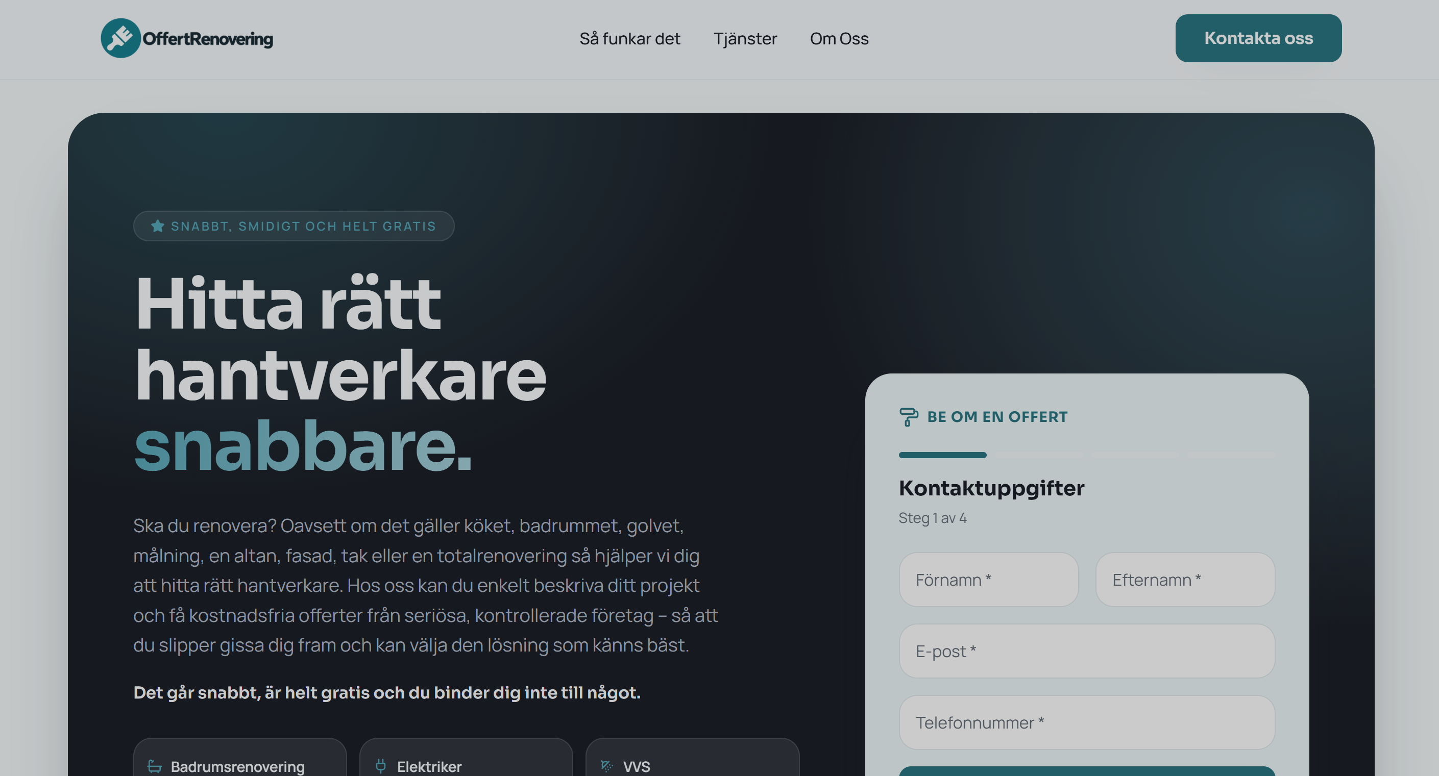 Offertrenovering — case study cover voor Renovaties project door DevCru webdevelopment bureau