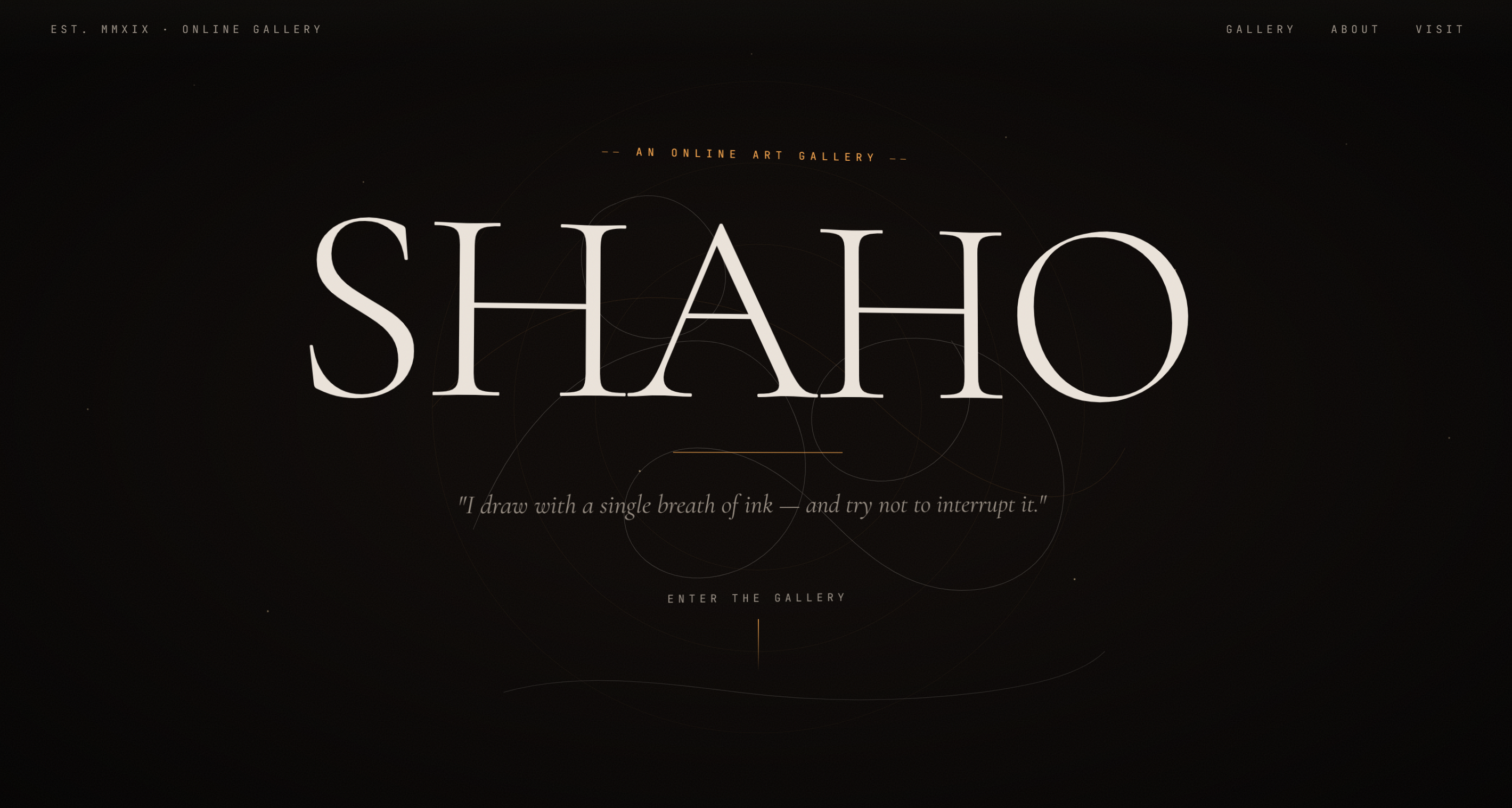 Shaho — case study cover voor Kunst & Galerie project door DevCru webdevelopment bureau
