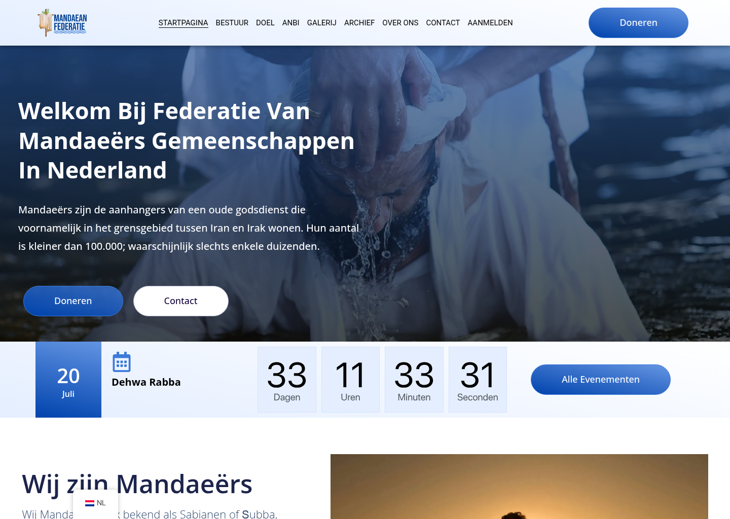 Mandaean Federatie — case study cover voor Gemeenschap project door DevCru webdevelopment bureau