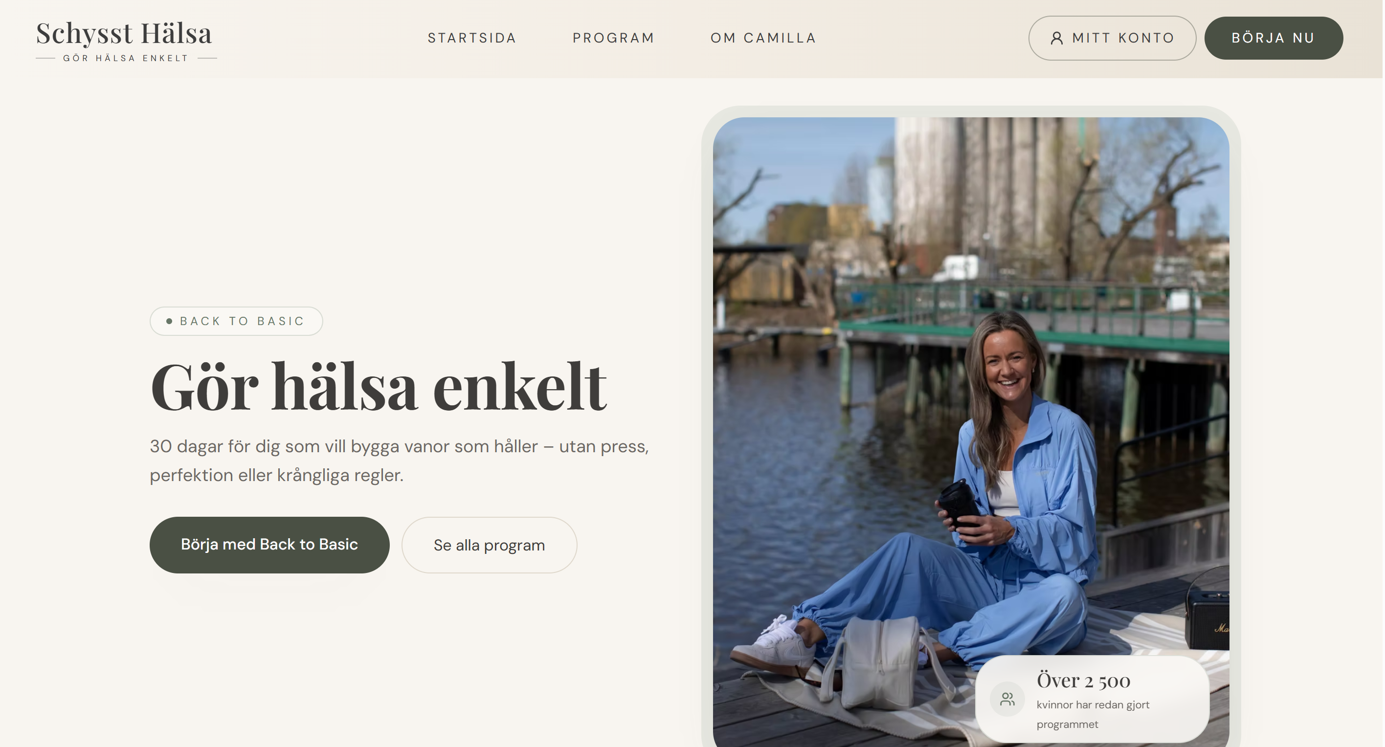 Schysst Hälsa — case study cover voor Health & Fitness project door DevCru webdevelopment bureau