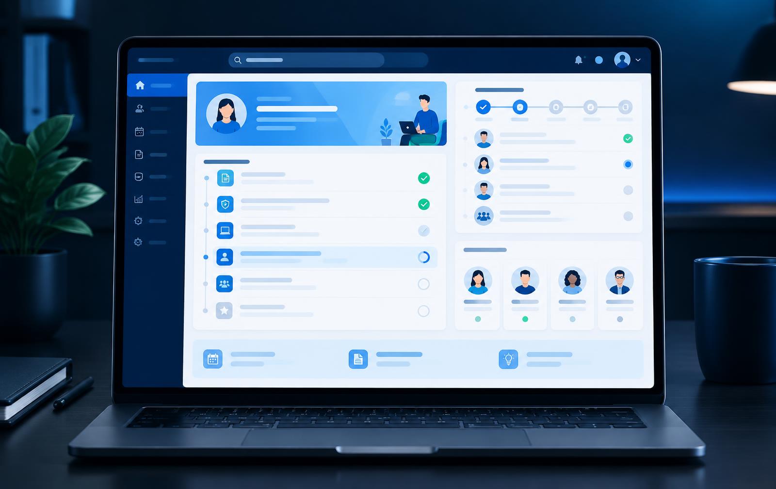 HR-systeem — case study cover voor HR & interne systemen project door DevCru webdevelopment bureau
